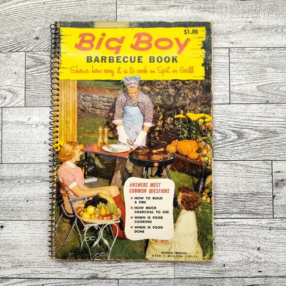 Big Boy Barbecue Book Vtg 1960 Shows How Easy To Cook on a Spit & Grill Cookbook - Picture 2 of 16